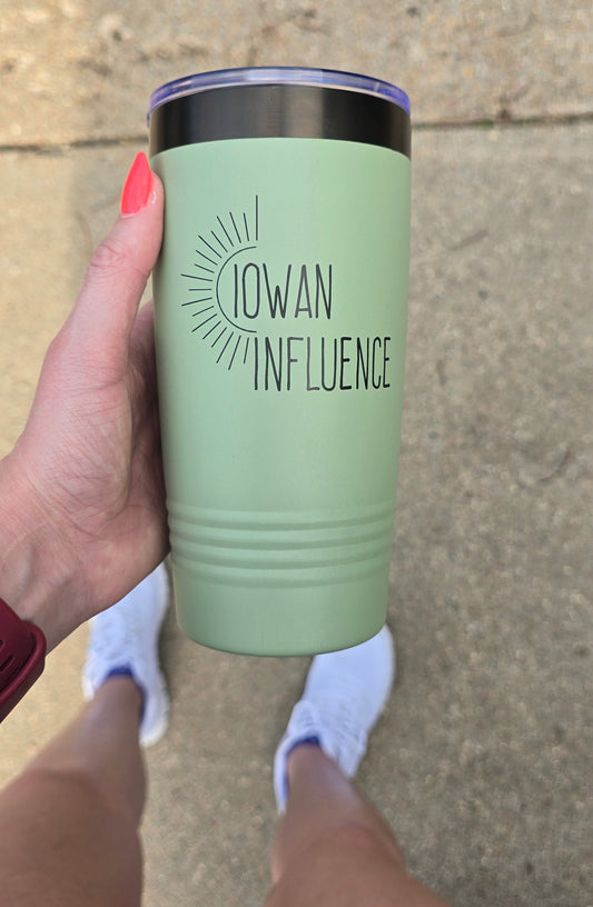 IowanInfluence Logo 20oz. Tumbler - Limited Edition Color - Summer Sage