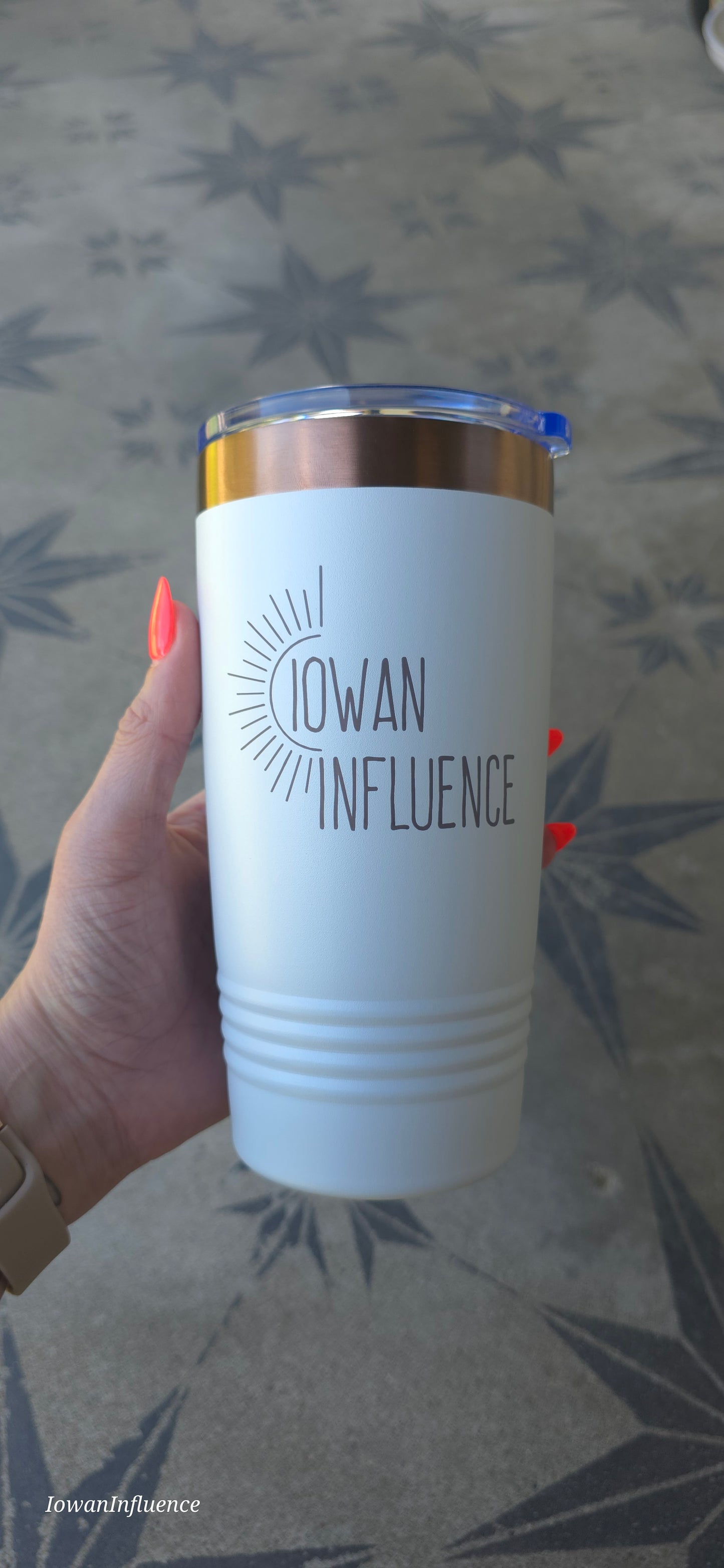 IowanInfluence Logo 20oz. Tumbler - White