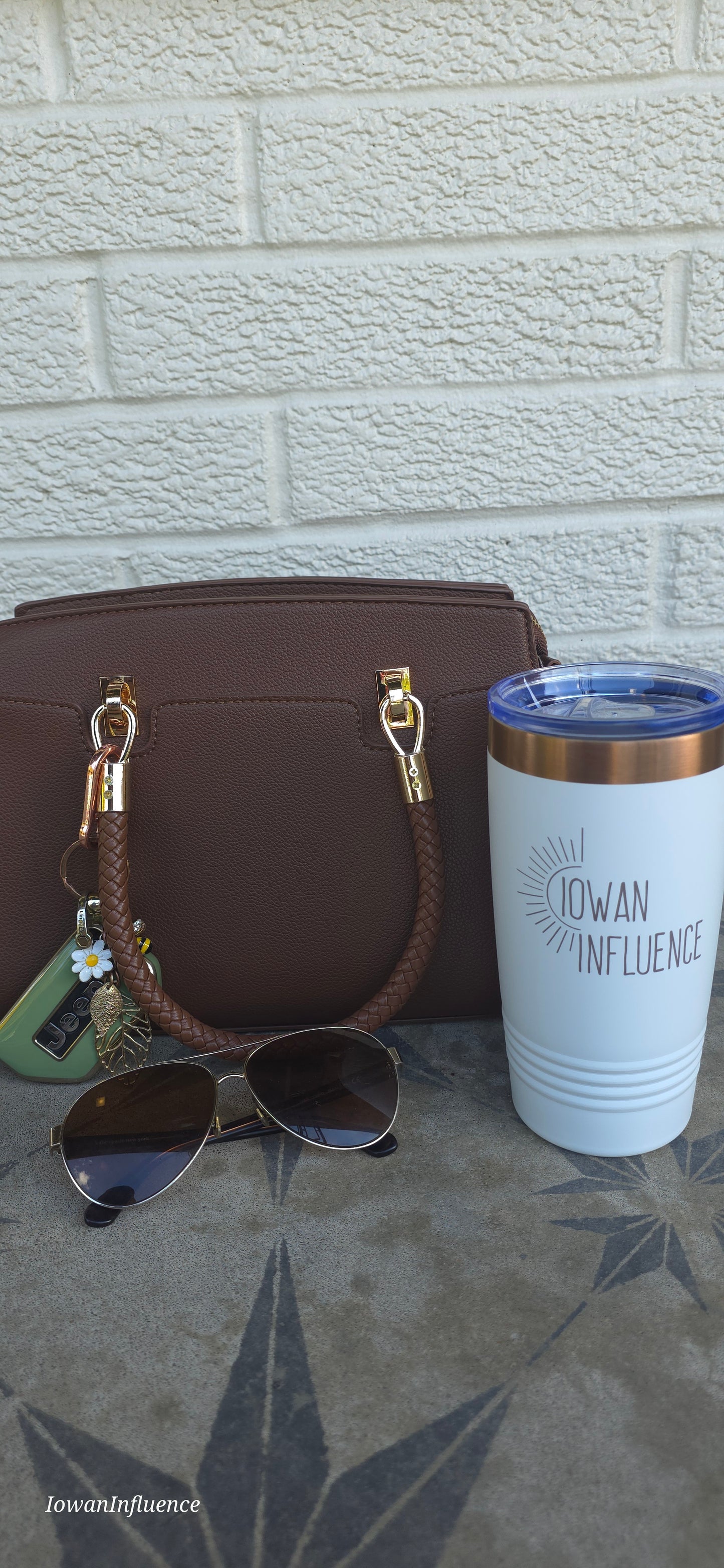 IowanInfluence Logo 20oz. Tumbler - White