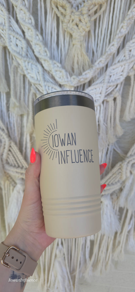 IowanInfluence Logo 20oz. Tumbler - Limited Edition Color - Warm Sand