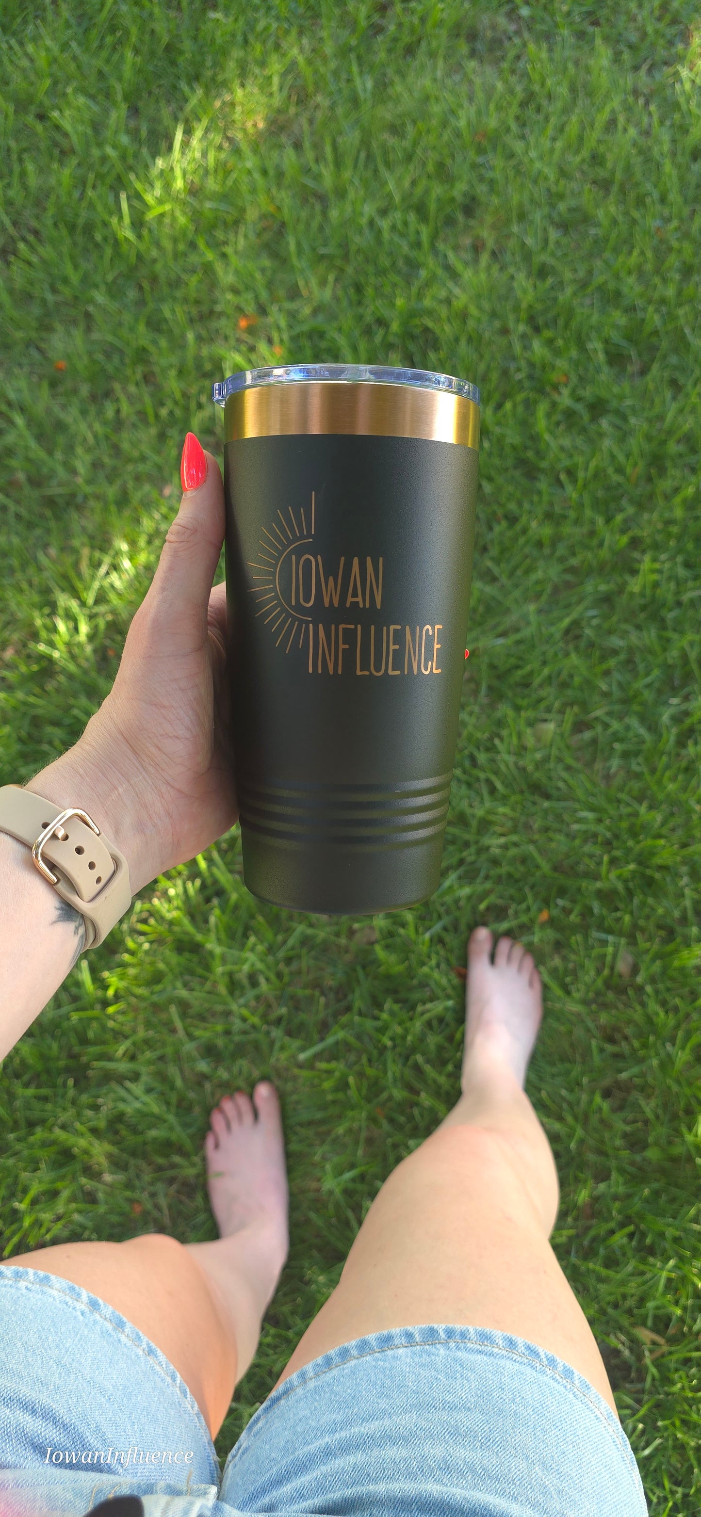 IowanInfluence Logo 20oz. Tumbler - Black