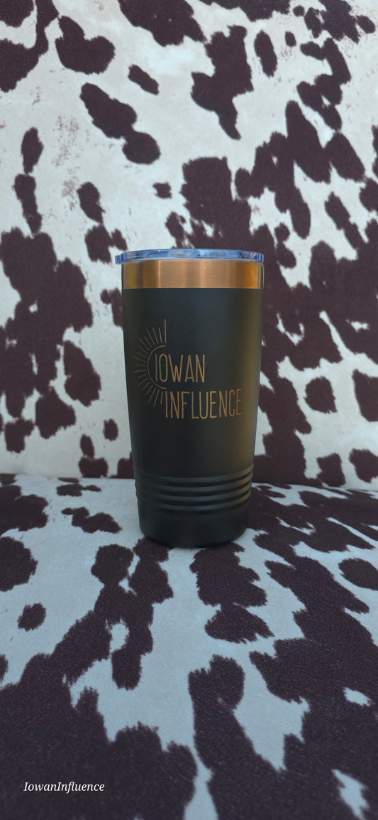 IowanInfluence Logo 20oz. Tumbler - Black