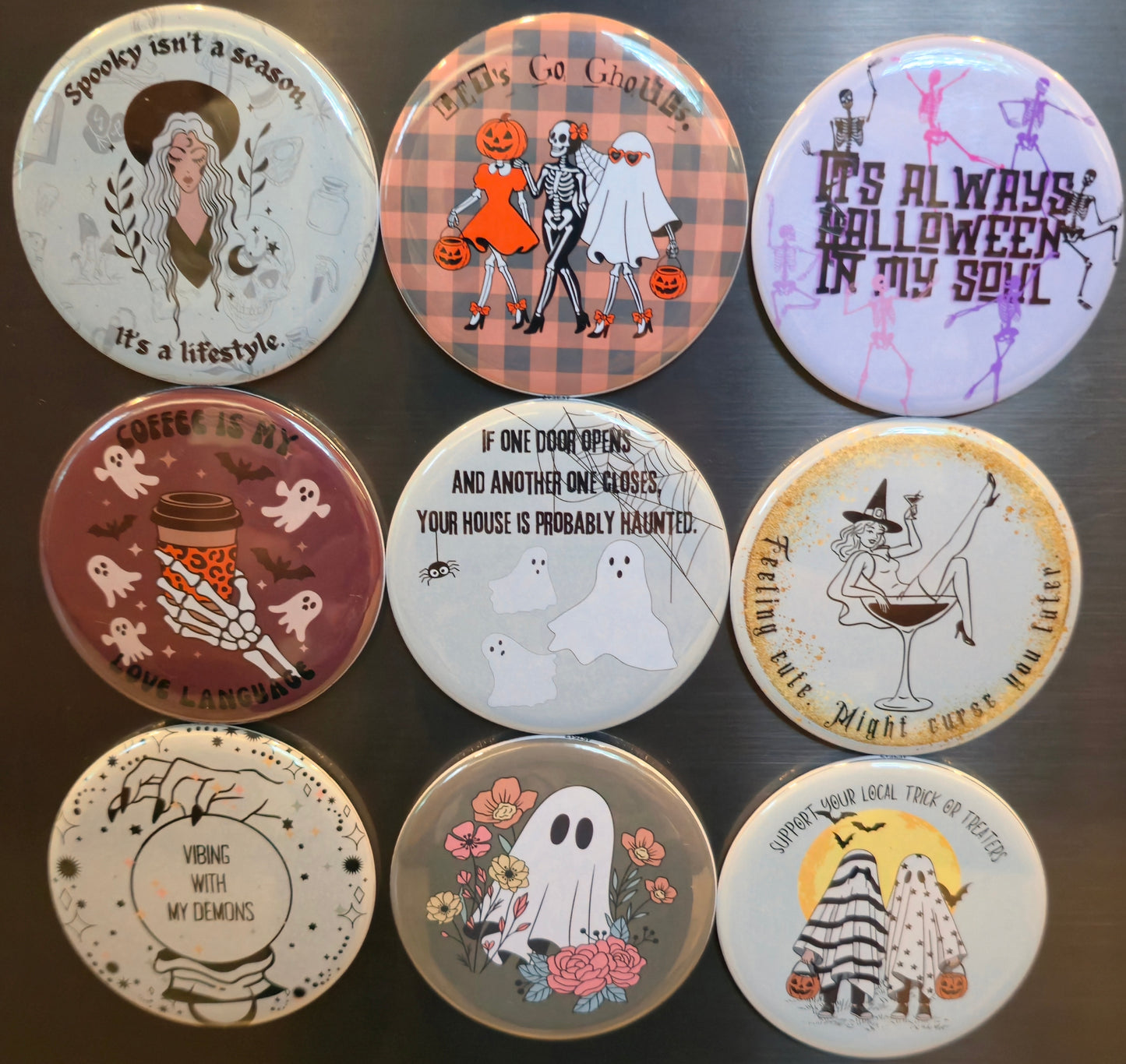 Halloween Magnet Set - Round