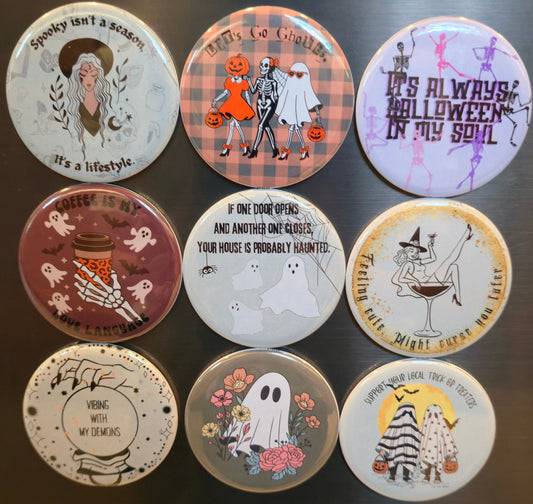 Halloween Magnet Set - Round