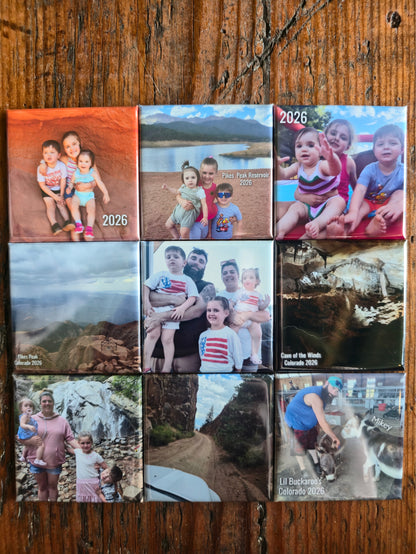 Custom 2"x2" Square Photo Magnets (set of 9)