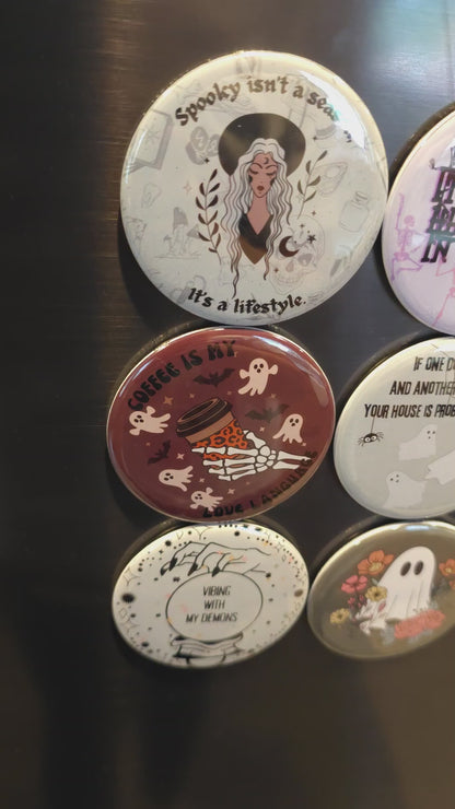Halloween Magnet Set - Round